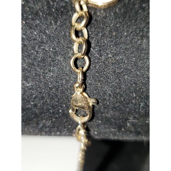 A Guess Women's Charm Bracelet Gold Tone Chain Lipstick Rhinestone - Picture 11 of 11